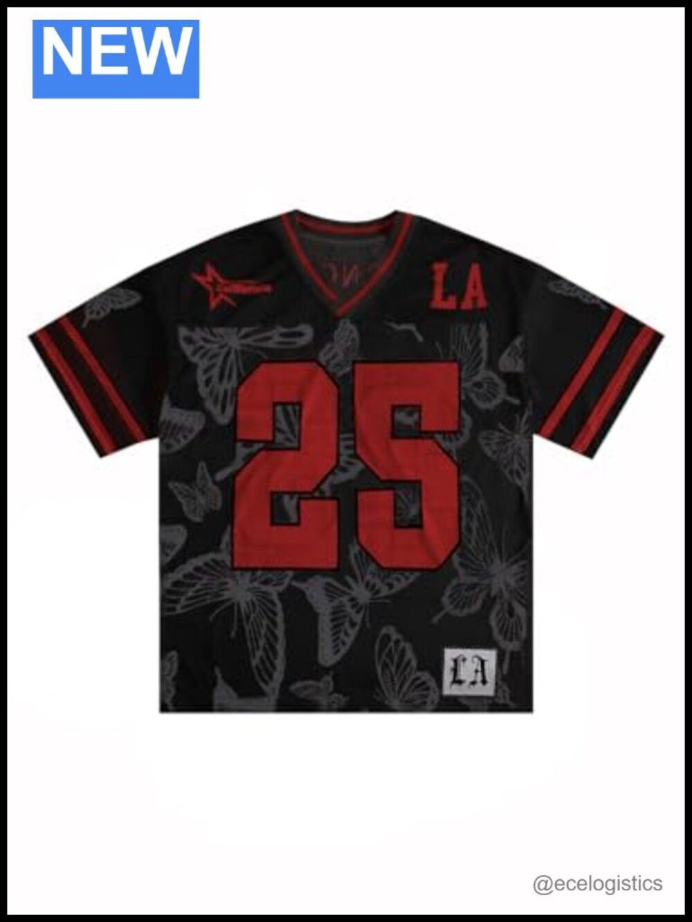 Men's Letter Graphic V Neck Short Sleeve Tee Shirt Jersey Top
